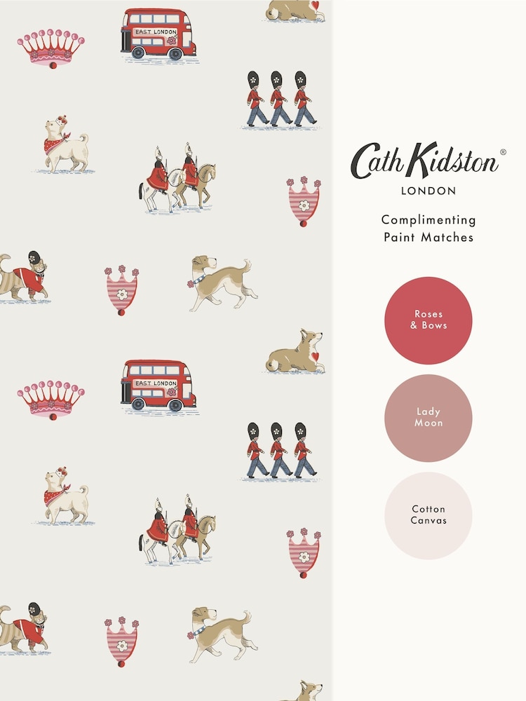 Cath Kidston Cream Queenie's London 10M Wallpaper - Image 4 of 4