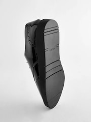 Black Patent Standard/Wide Fit Forever Comfort® Brogue Lace Up Chunky Sole Shoes - Image 5 of 9