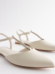 Bone White Forever Comfort® T-Bar Point Toe Shoes - Image 8 of 9