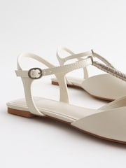 Bone White Forever Comfort® T-Bar Point Toe Shoes - Image 9 of 9