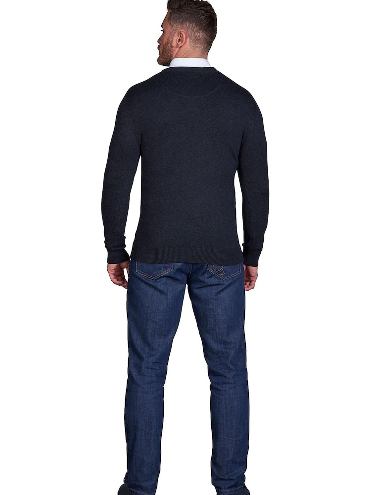 Raging Bull Blue Classic V Neck Knit - Image 2 of 7