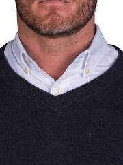 Raging Bull Blue Classic V Neck Knit - Image 4 of 7