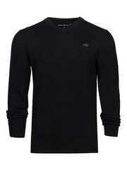 Raging Bull Blue Classic V Neck Knit - Image 5 of 7