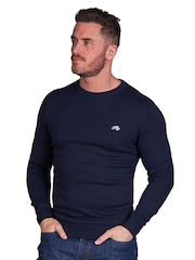 Raging Bull Blue Classic Crew Neck Knit - Image 1 of 6