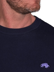 Raging Bull Blue Classic Crew Neck Knit - Image 4 of 6