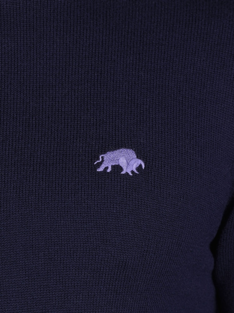 Raging Bull Blue Classic Crew Neck Knit - Image 6 of 6