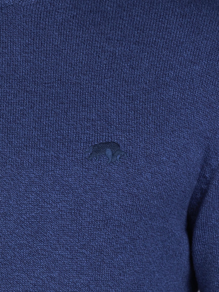 Raging Bull Blue Classic Crew Neck Knit - Image 5 of 5 Raging Bull Blue Classic Crew Neck Knit - Image 5 of 5