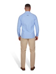 Raging Bull Blue Classic Long Sleeve Stripe 100% Cotton Shirt - Image 2 of 8