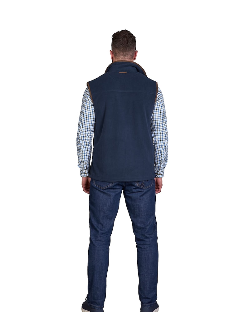 Raging Bull Blue Fleece Gilet - Image 5 of 10