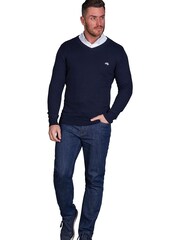 Raging Bull Blue Classic V Neck Knit - Image 2 of 6