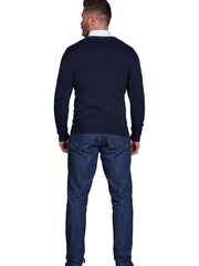 Raging Bull Blue Classic V Neck Knit - Image 3 of 6