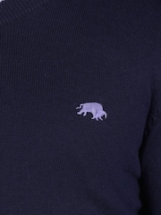 Raging Bull Blue Classic V Neck Knit - Image 6 of 6