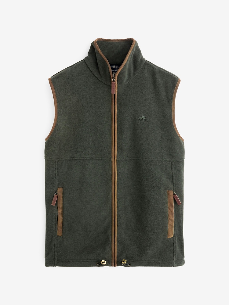 Raging Bull Green Fleece Gilet - Image 5 of 7