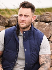 Raging Bull Blue Classic Padded Gilet - Image 3 of 10