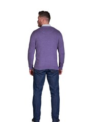 Raging Bull Purple Classic V-Neck Knit Jumper - Image 2 of 6