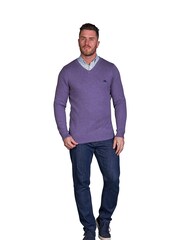 Raging Bull Purple Classic V-Neck Knit Jumper - Image 3 of 6