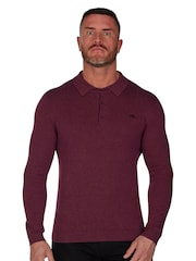 Raging Bull Long Sleeve Knitted Polo - Image 1 of 6