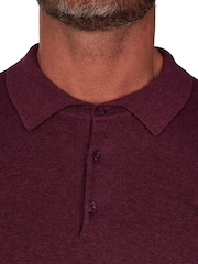 Raging Bull Long Sleeve Knitted Polo - Image 4 of 6