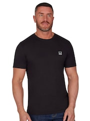 Raging Bull Black Woven Patch T-Shirt - Image 1 of 5