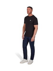 Raging Bull Black Woven Patch T-Shirt - Image 3 of 5