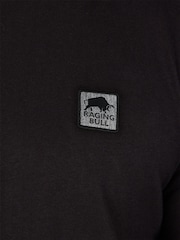 Raging Bull Black Woven Patch T-Shirt - Image 5 of 5