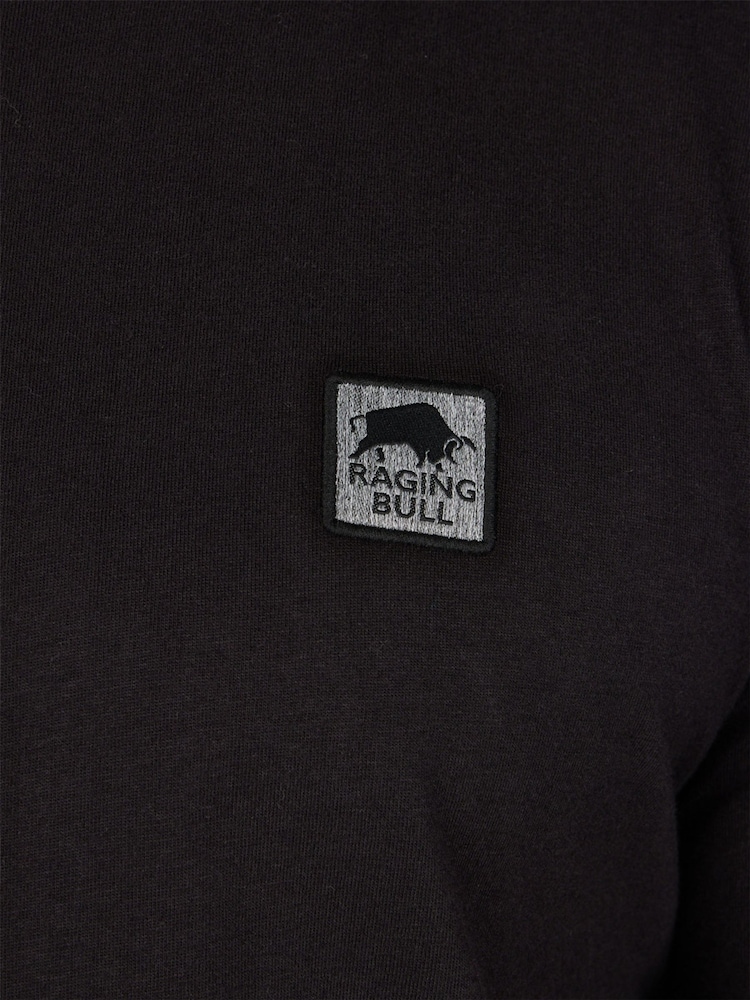 Raging Bull Black Woven Patch T-Shirt - Image 5 of 5