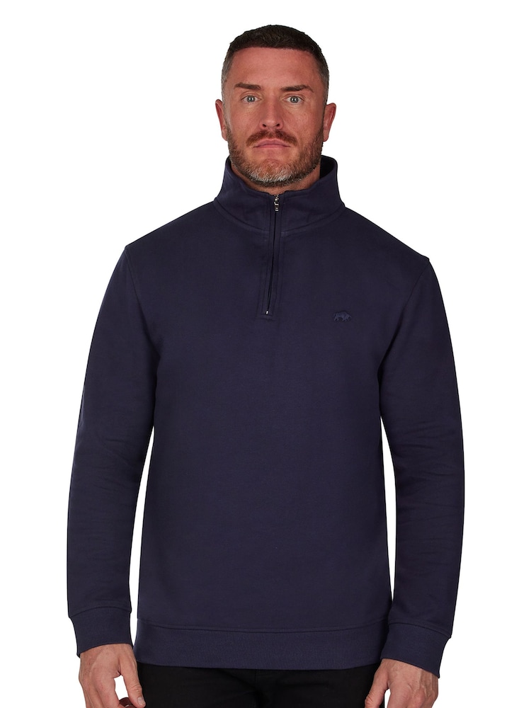 Raging Bull 100% Cotton Classic Quarter Zip Jumper - Image 1 of 6