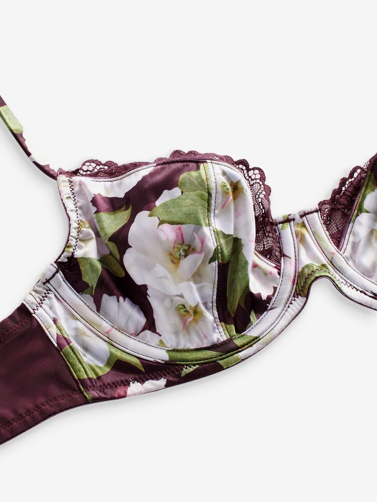 B by Ted Baker Satin Non Pad Underwired Plunge Bra - Image 8 of 8 B by Ted Baker Satin Non Pad Underwired Plunge Bra - Image 8 of 8