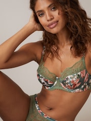 B by Ted Baker Green Floral Plunge Bra - Image 4 of 7