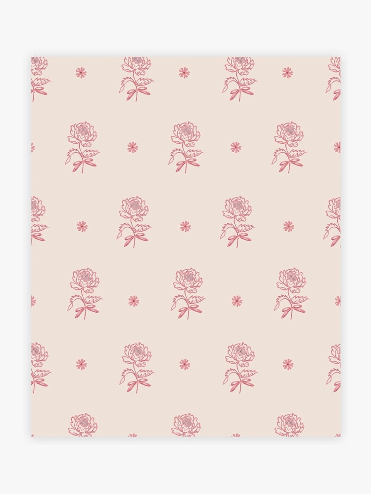 Cath Kidston Pink Spitalfield Bunches 10M Wallpaper - Image 2 of 4
