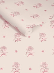 Cath Kidston Pink Spitalfield Bunches 10M Wallpaper - Image 3 of 4