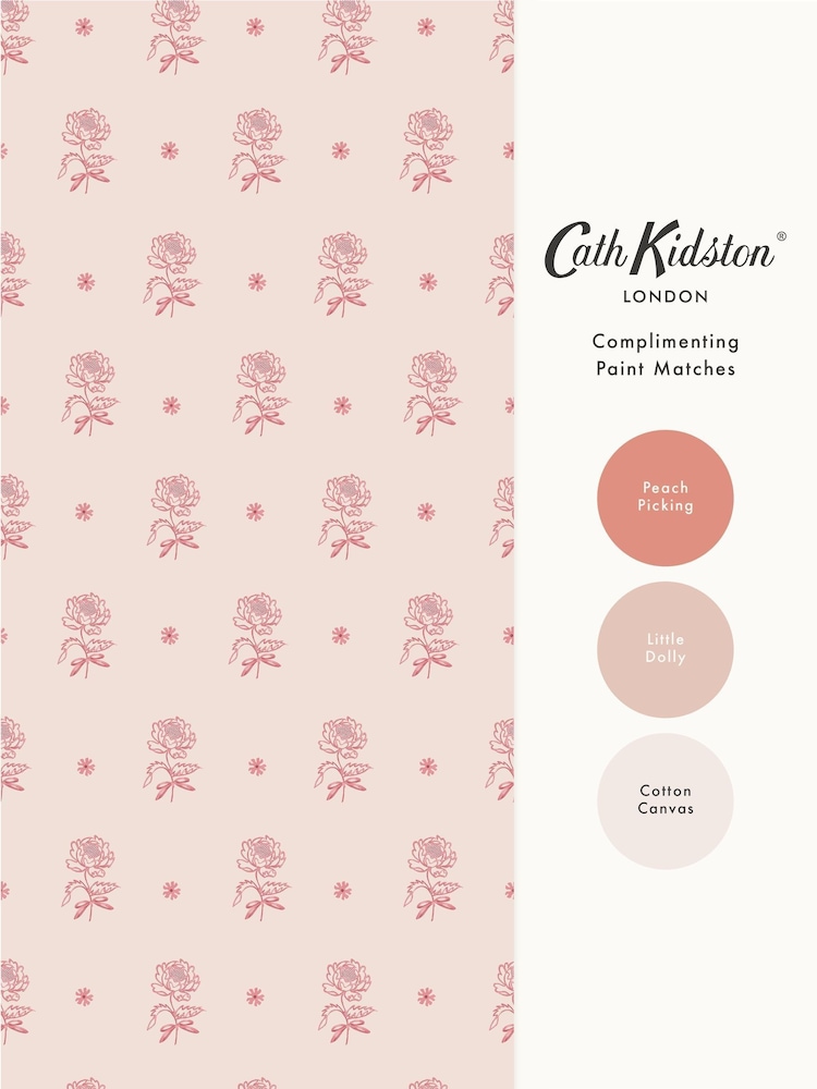 Cath Kidston Pink Spitalfield Bunches 10M Wallpaper - Image 4 of 4