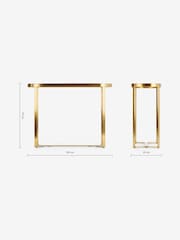 MADE.COM Brushed Brass & Glass Aula Console Table - Image 4 of 4