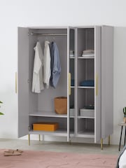 MADE.COM Grey Ebro Triple Wardrobe - Image 5 of 7