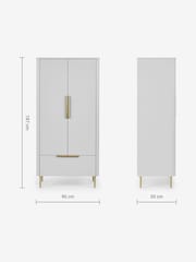 MADE.COM Grey Ebro Double Wardrobe - Image 4 of 8