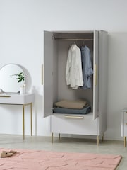 MADE.COM Grey Ebro Double Wardrobe - Image 8 of 8