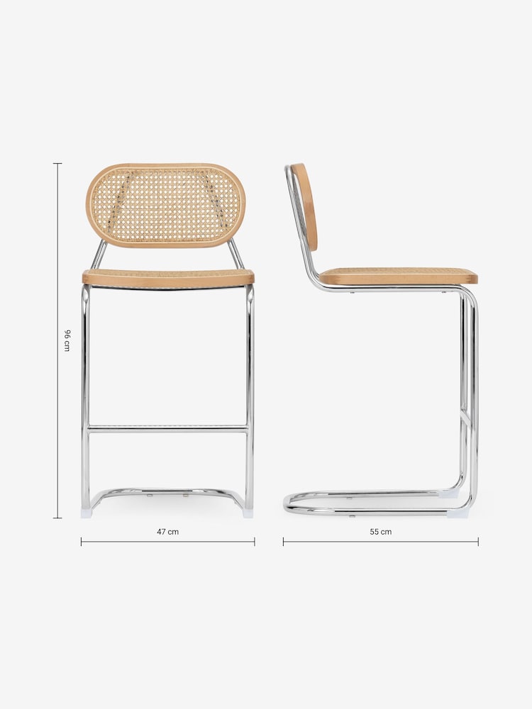 MADE.COM Chrome Leora Bar Stool - Image 3 of 3
