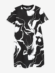 Monochrome Crew Neck Short Sleeve T-Shirt Dress - Image 5 of 6