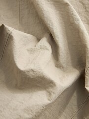 Neutral Short Sleeve Nylon Bubble Hem Top - Image 7 of 7