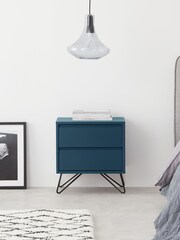 MADE.COM Blue Elona Bedside Table - Image 2 of 4