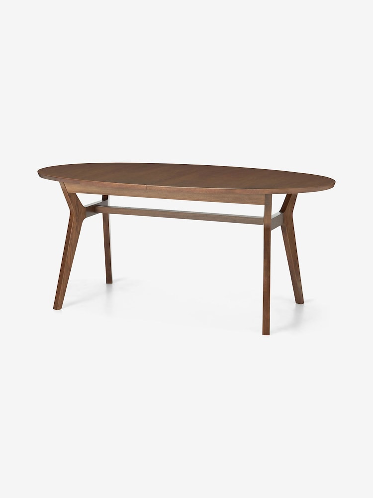 MADE.COM Dark Stain Oak Jenson Extendable 6 to 8 Seater Round Dining Table - Image 2 of 3