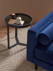 MADE.COM Black/Grey Glass Aula Side Table - Image 1 of 4