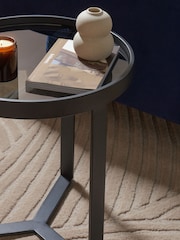 MADE.COM Black/Grey Glass Aula Side Table - Image 2 of 4