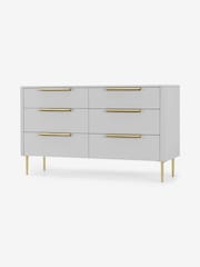 MADE.COM Grey Ebro 6 Drawer Chest of Drawers - Image 1 of 6