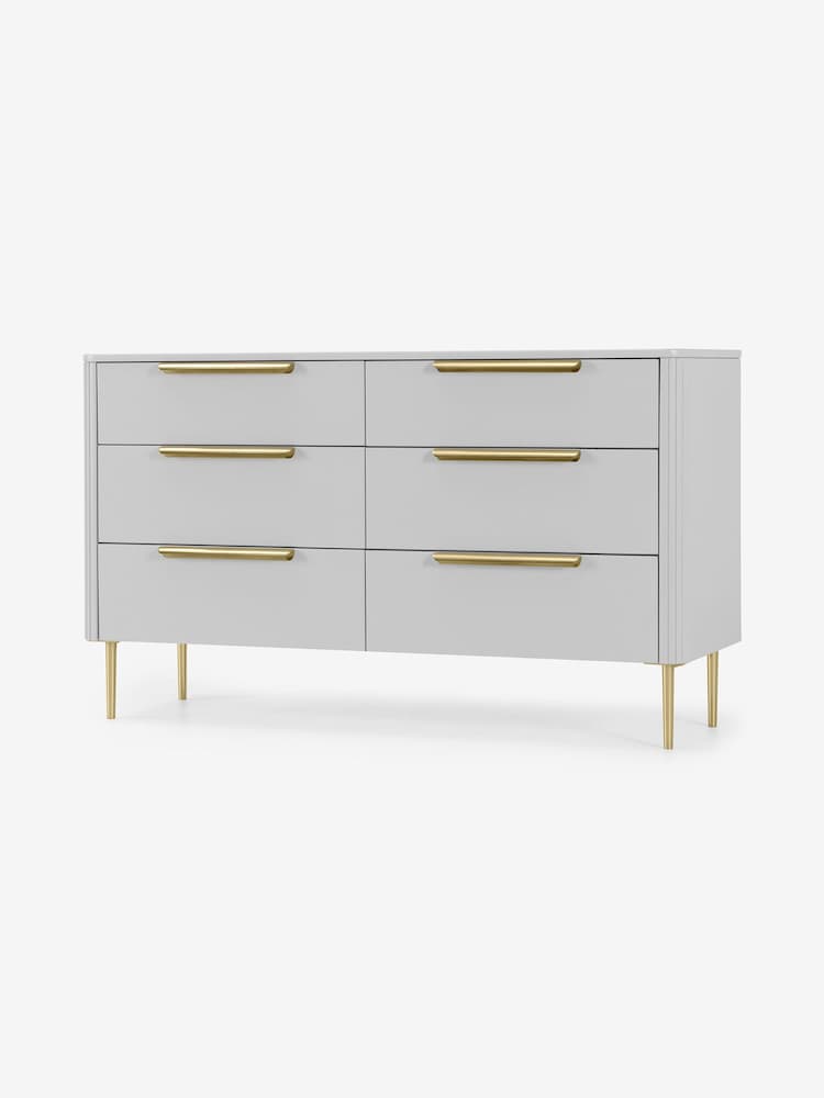MADE.COM Grey Ebro 6 Drawer Chest of Drawers - Image 1 of 6