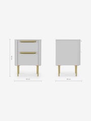 MADE.COM Grey Ebro Bedside Table - Image 4 of 6