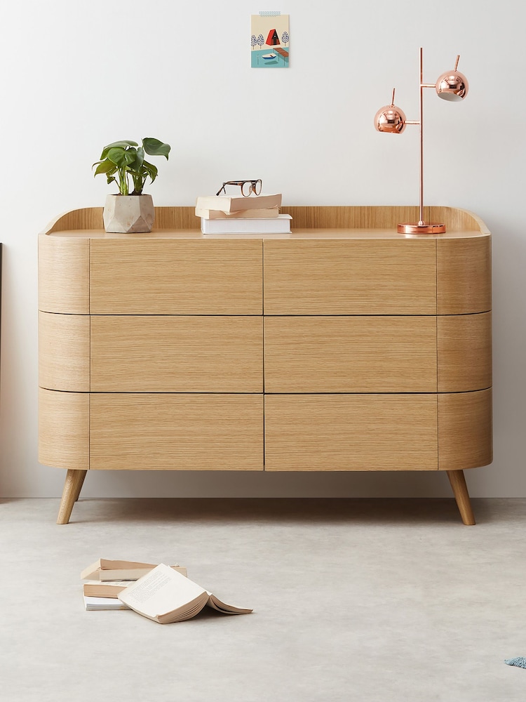 MADE.COM Oak Odie 6 Drawer Chest of Drawers - Image 1 of 2