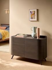 MADE.COM Dark Stain Oak Odie 6 Drawer Chest of Drawers - Image 1 of 4