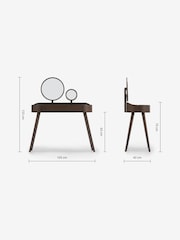 MADE.COM Dark Stain Oak Odie Console Dressing Table - Image 3 of 3