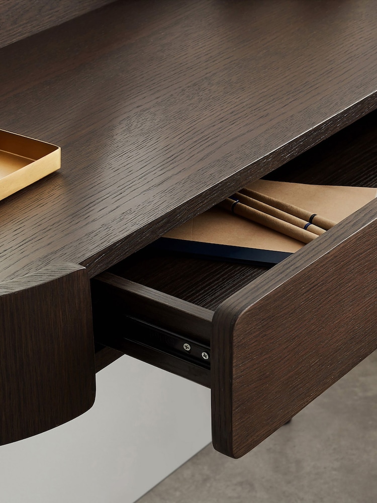 MADE.COM Dark Stain Oak Odie Console Dressing Table - Image 3 of 3